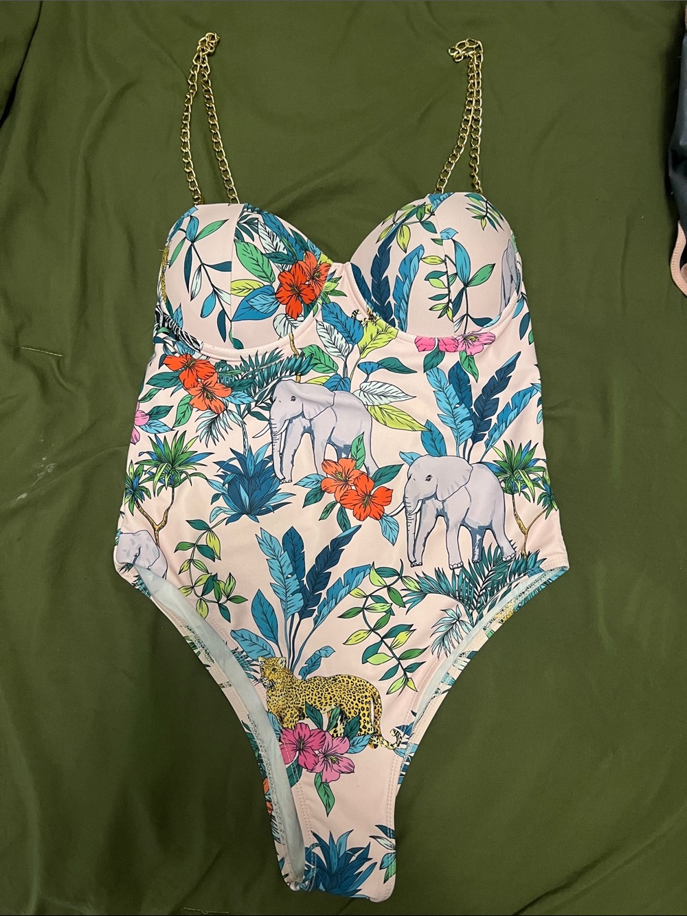 Tropical Animal Print One-Piece Swimsuit